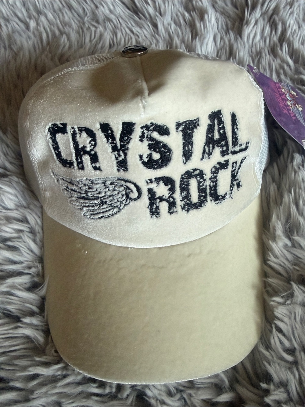 Embroidered Beige Women's Baseball Cap